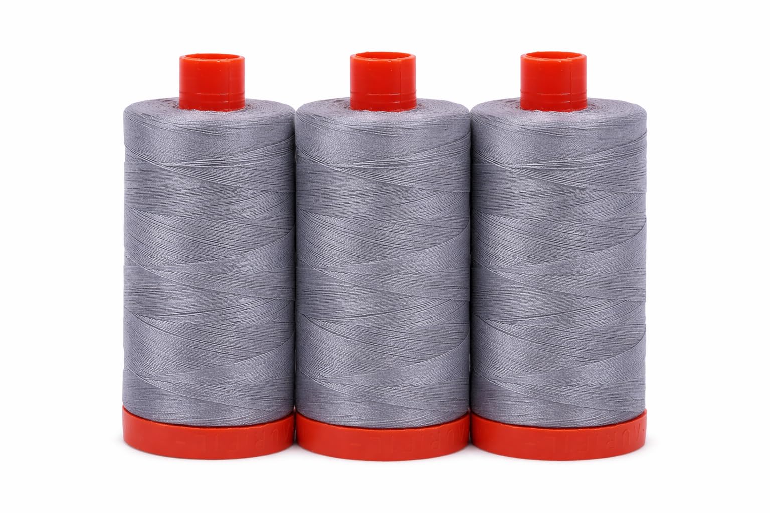 Aurifil Mako 50wt coton d'Égypte gris 2605, les bobines haut de gamme