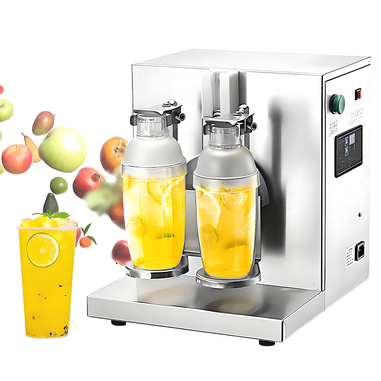 Elektryczna Maszyna Do Herbaty Z Mlekiem,Dwugłowicowy Mikser Do Bubble Tea,Wysoka Prędkość Obrotowa (400 Obr./Min) I Cicha Praca,Funkcja Inteligentnego Odmierzania Czasu