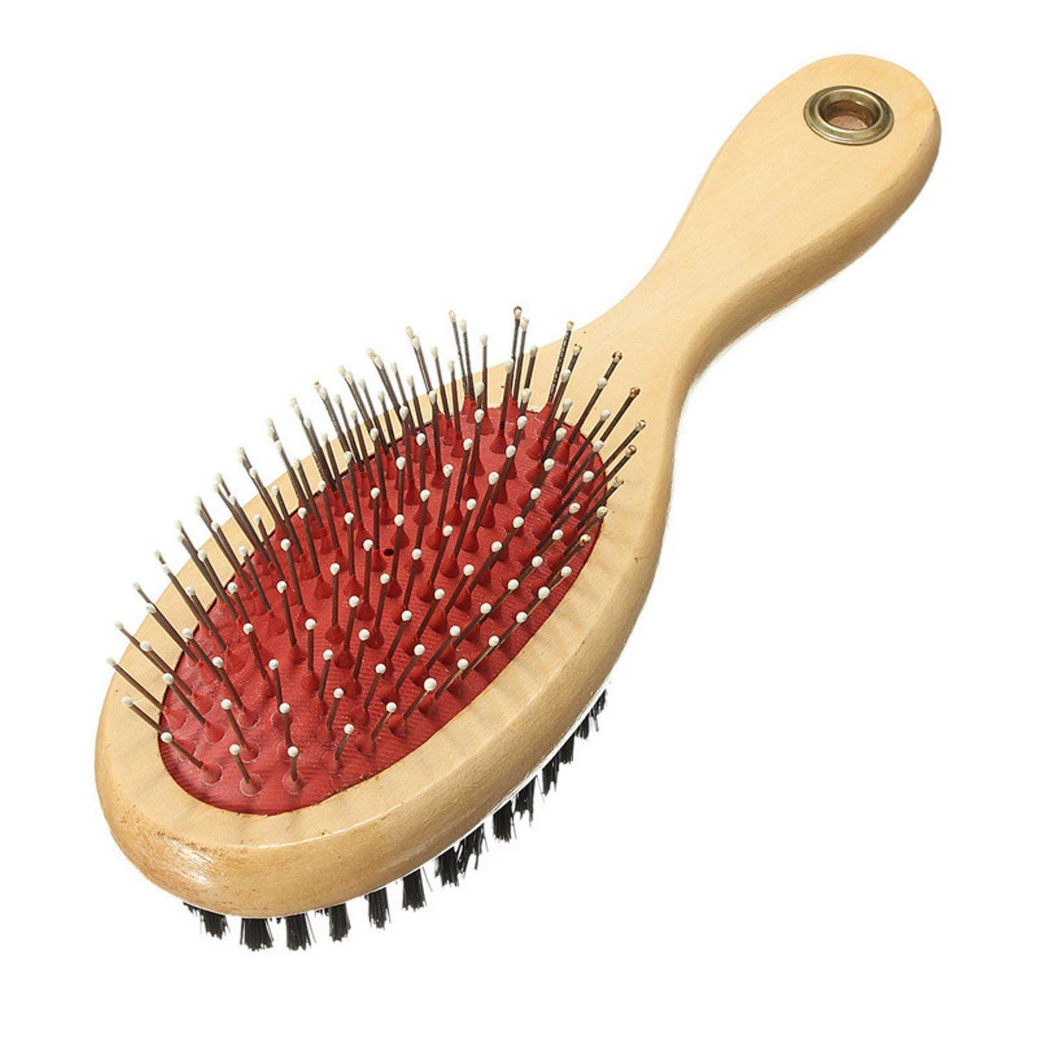 Emily Pets Double Sided Wooden Pin Bristles Grooming Dog Brush-(Small, Color: Red Black) (B09P419BNY) Amazon Price History, Amazon Price Tracker