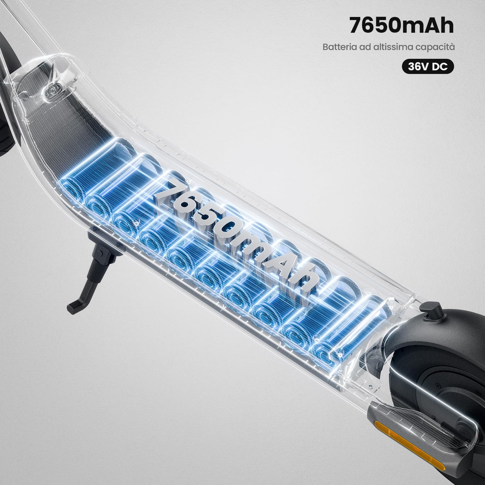 Yadea Starto Monopattino Elettrico per Adulti, Autonomia 30-40 km, Motore 350W, Connettività Bluetooth, Freni a Doppia Ruota, Portata Massima fino a 130 kg, Monopattino Pieghile Portatile