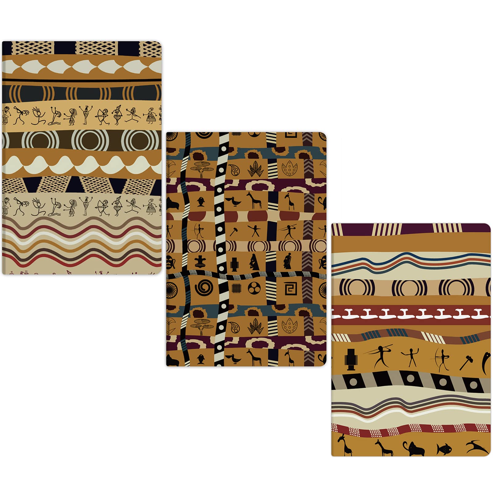 Photo 1 of BIYAMI 3 Pack Composition Notebook 5.5 * 8.2 inch Soft Cover Subject notebook College Ruled Lined Journal 32 Sheets (64 Pages) Each - Ancient Pattern