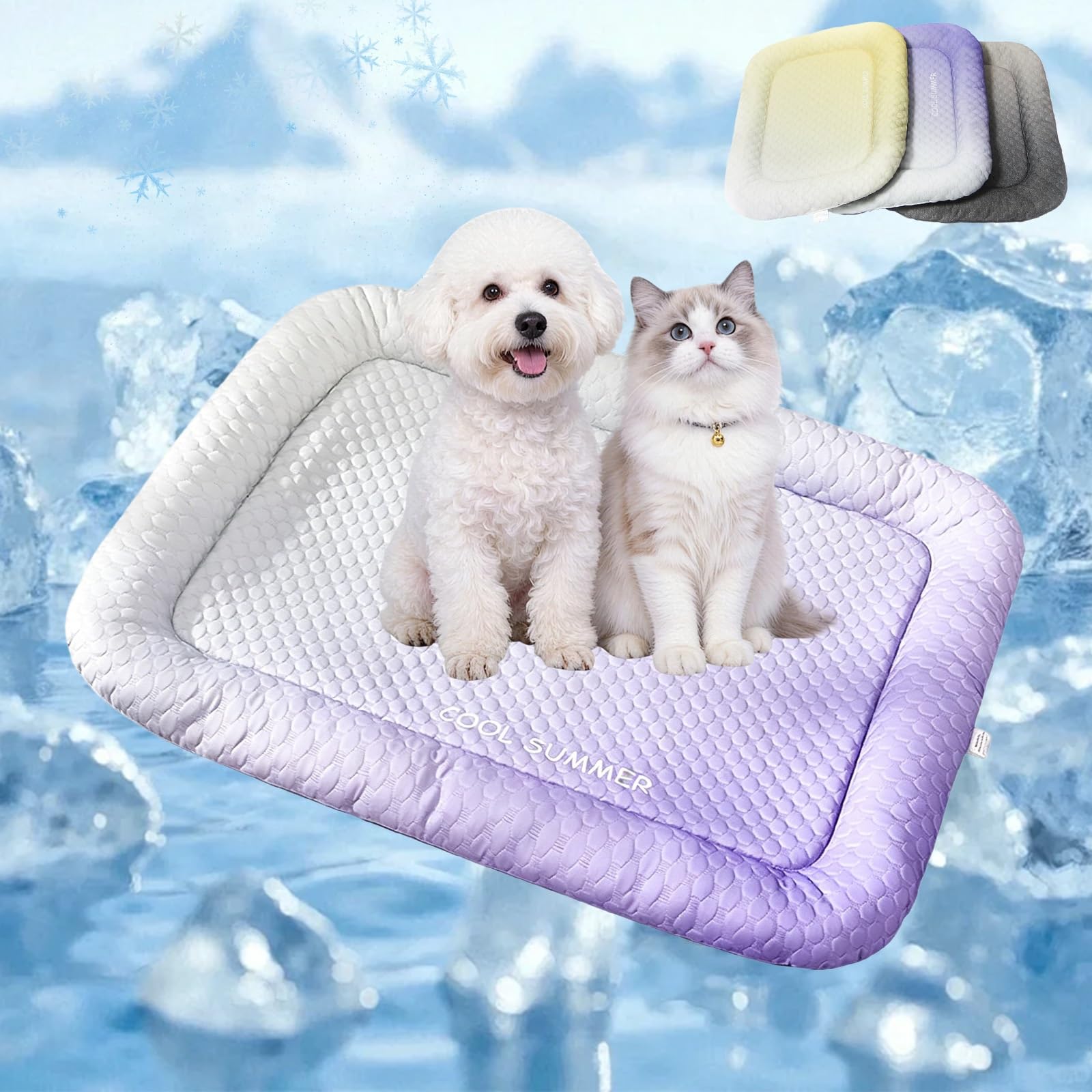 Tapis de refroidissement chien et chat pour la voiture et la maison | Lit rafraîchissant Lila