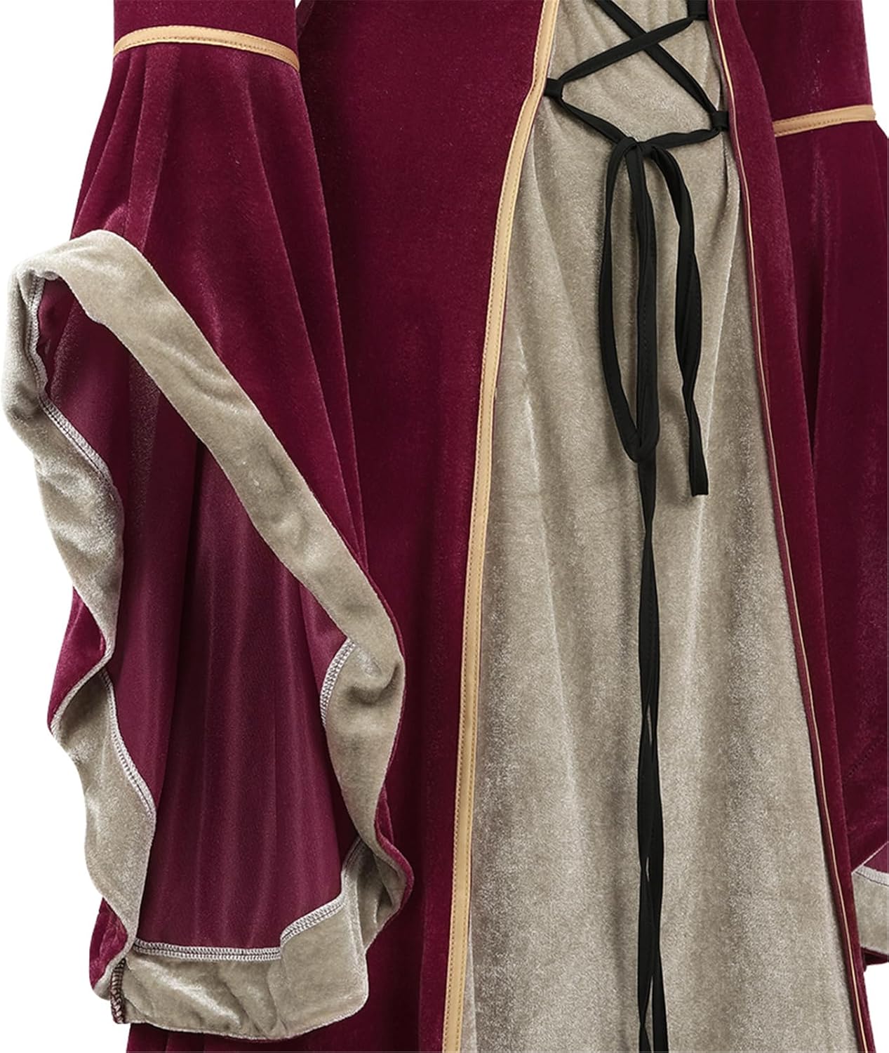 Parlsdy Renaissance Costume Women Velvet Irish Dress Medieval Witch Costumes Victorian Faire Costumes - Image 4