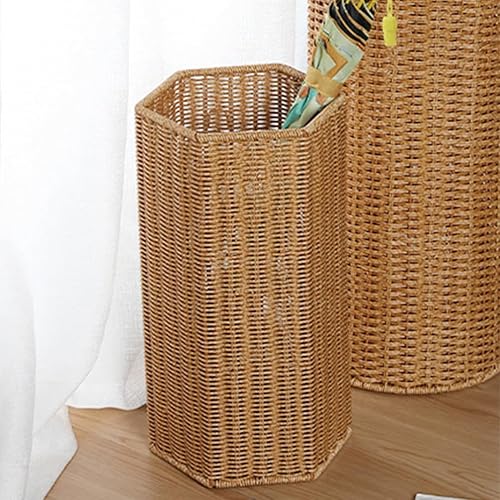 Miniatura 4 de Angoily Alfombrillas de yoga tejidas para paraguas, cubo de almacenamiento de bastón, soporte para bastón de caminar, cesta de paraguas