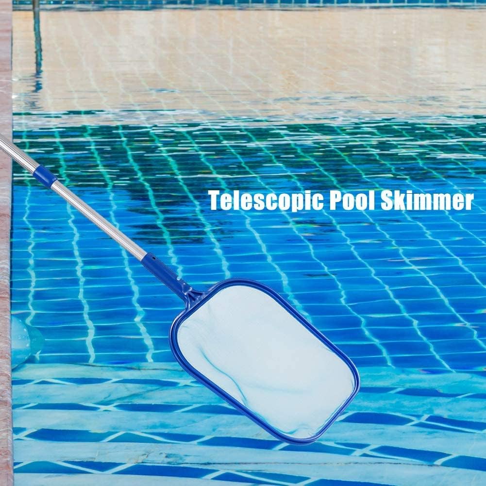 yaenoei Pool Leaf Skimmer Net with Adjustable 17-40" Foot Telescopic Pole (Telescopic Pole)