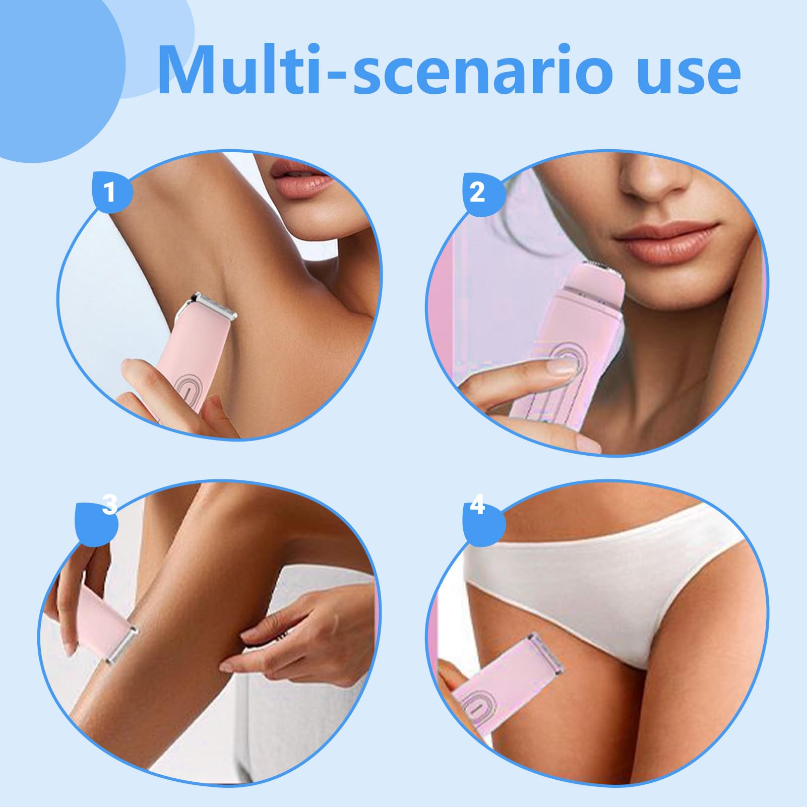 Depilatore Bikini,Rasoio Elettrico Pube | Dispositivo Impermeabile Doppia