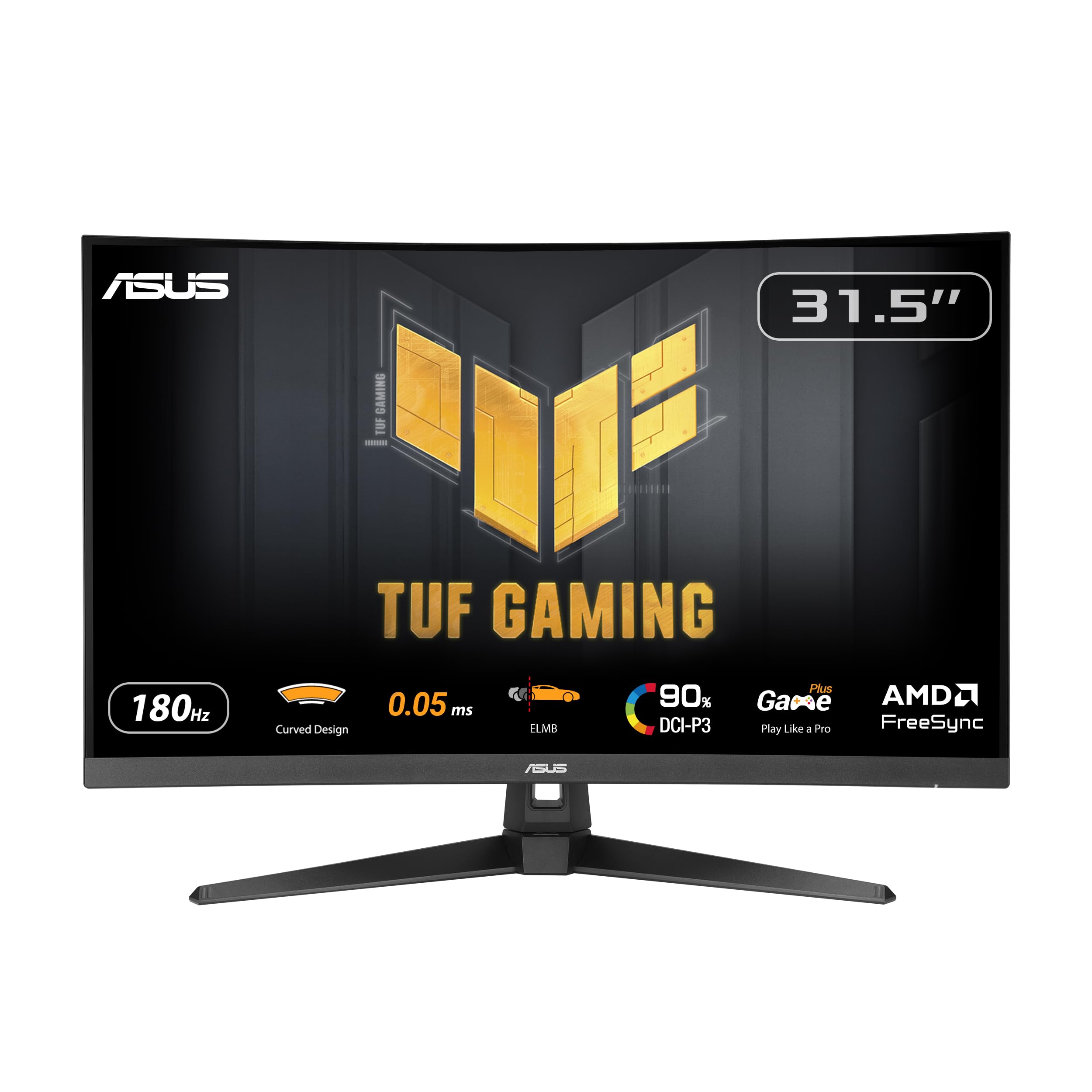 ASUS TUF Gaming VG32WQ3B - Monitor Curvo QHD de 31,5" | 180 Hz, ELMB, FreeSync, tiempo de respuesta de 0.5 ms, 90% DCI-P3, HDR, DisplayWidget Center