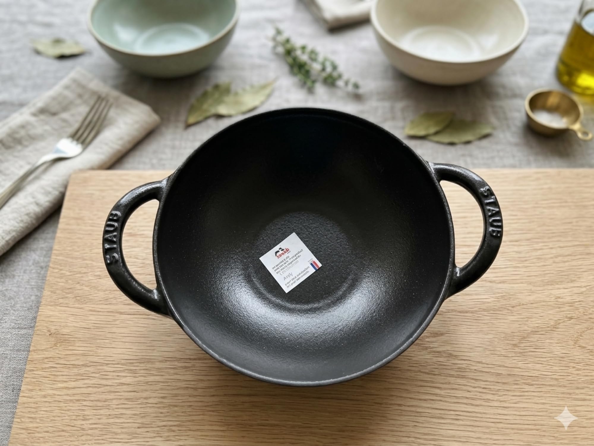 Amazon | Staub 1311718 Baby Wok, 0.5-Qt, Graphite Gray | ストウブ