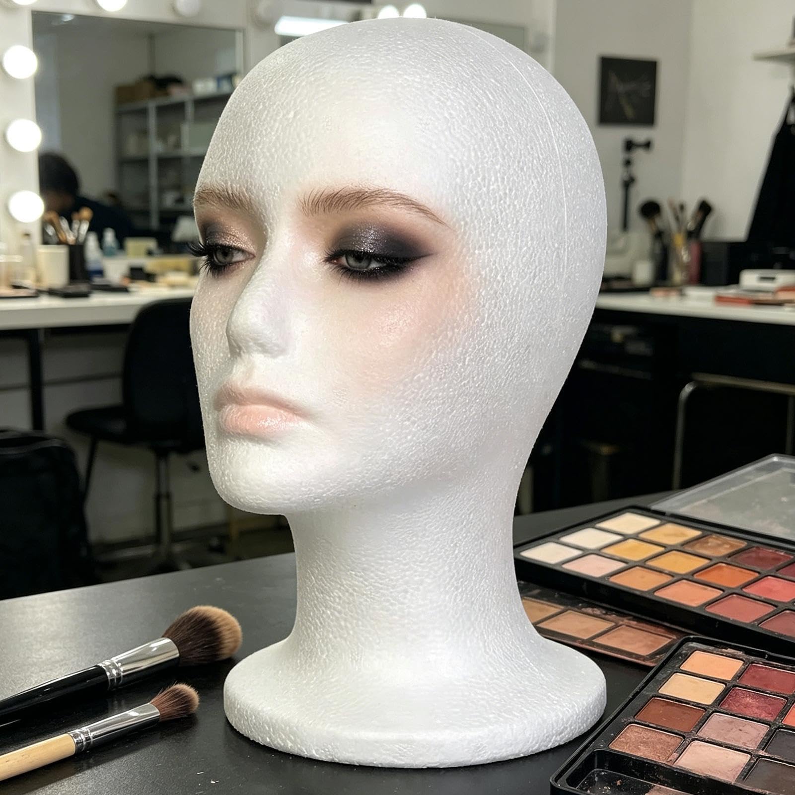 Piankowe główki do peruk, ekspozycja nakrycia głowy - sztuczna peruka dopasowana do głowy | dla stylistów cosplayerów artystów lalek kolekcjonerów profesjonalistów salon butik sklep detaliczny dom