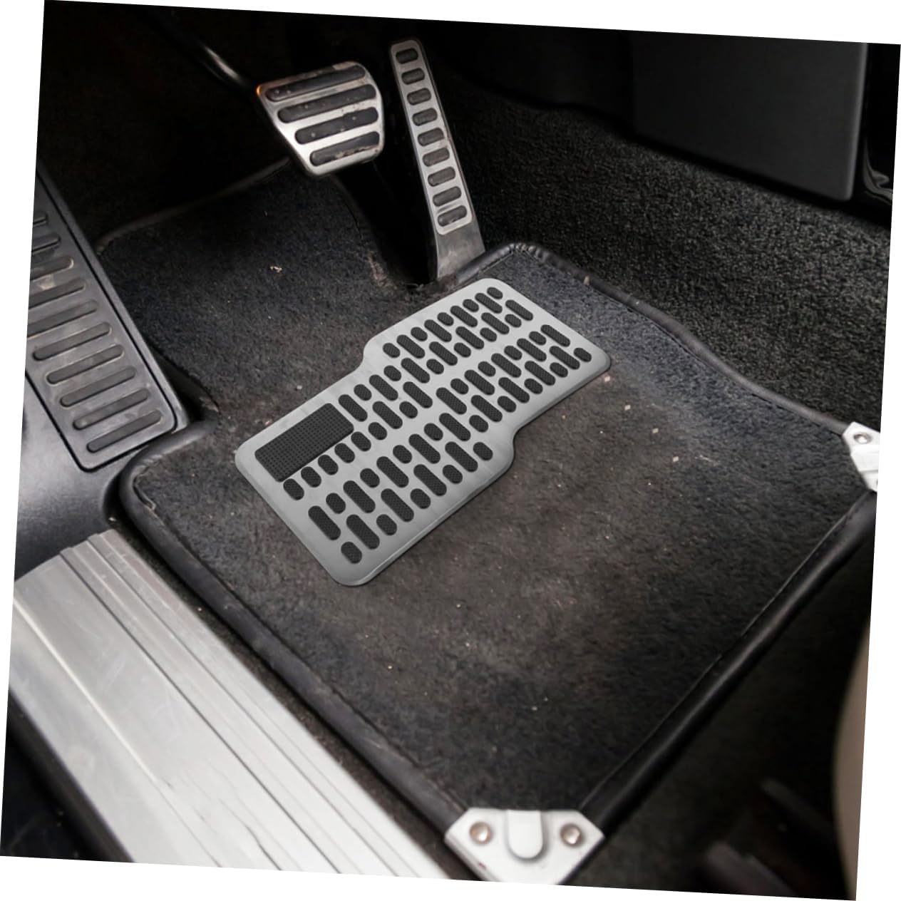 Amosfun 2Pcs Durable Car Brake Pedal Pads Thickened Non Slip Replacement Foot Covers for Enhanced Wear Resistance Compatible with Various Vehicle Models Easy Installation
