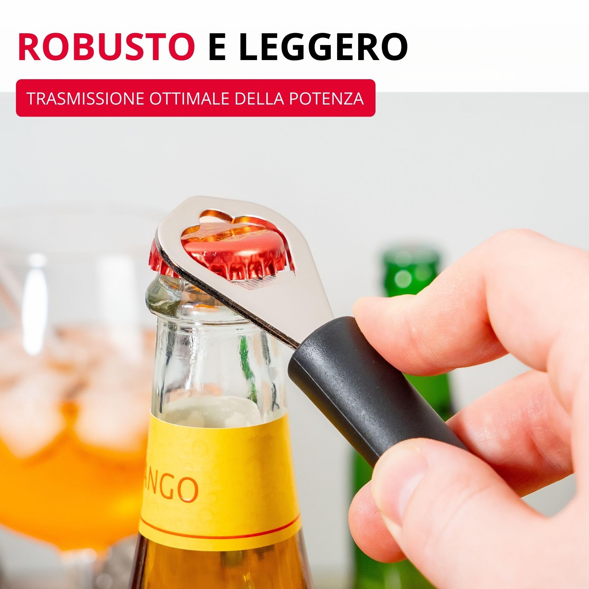 Westmark Apribottiglie, Lunghezza: 17 cm, Acciaio/Plastica, Gentle, Nero, 28082270