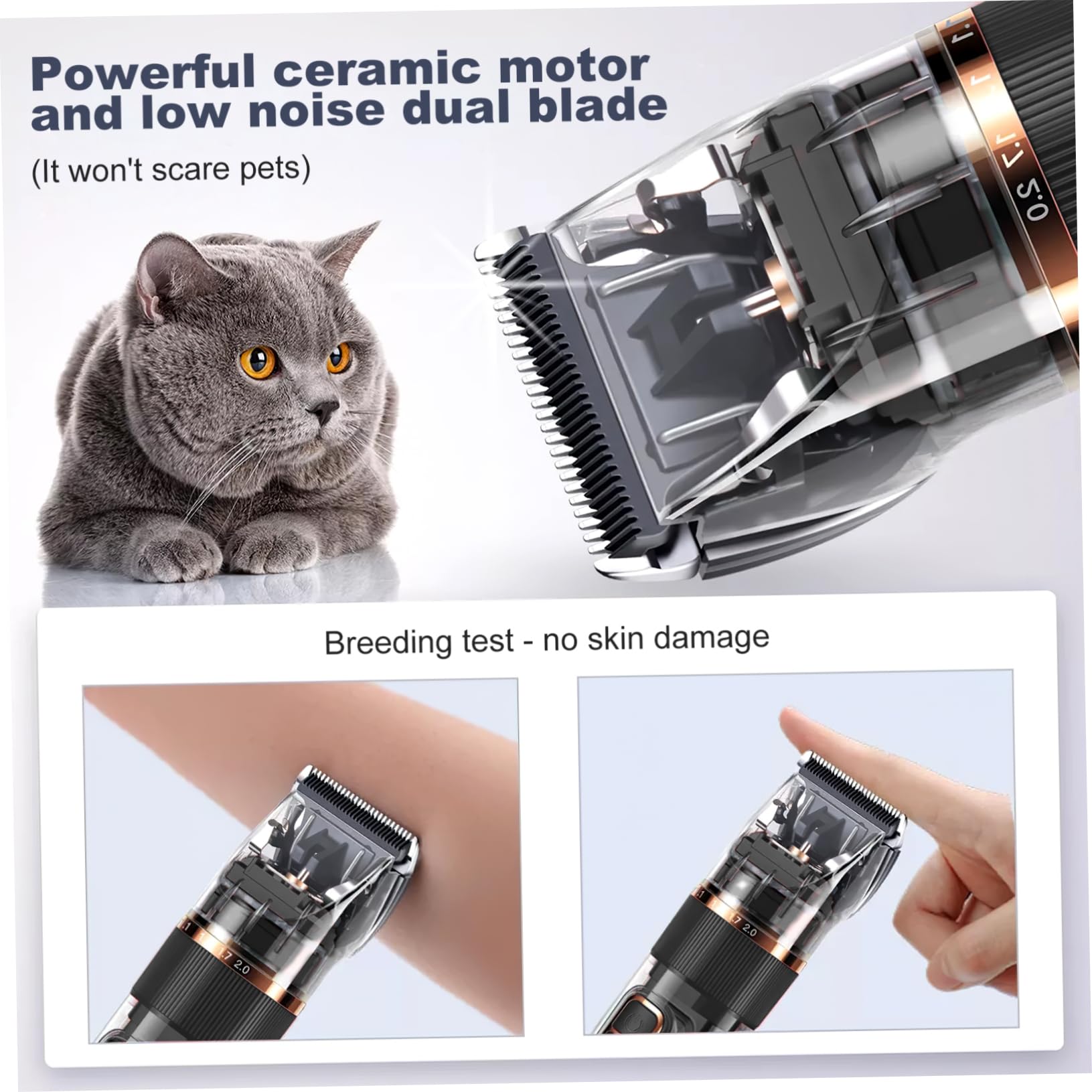 1 Set Set tagliacapelli per animali domestici attrezzature per la toelettatura del cane kit per la toelettatura del cane display led batteria lipo trimmer tosatrici per gatti AbS
