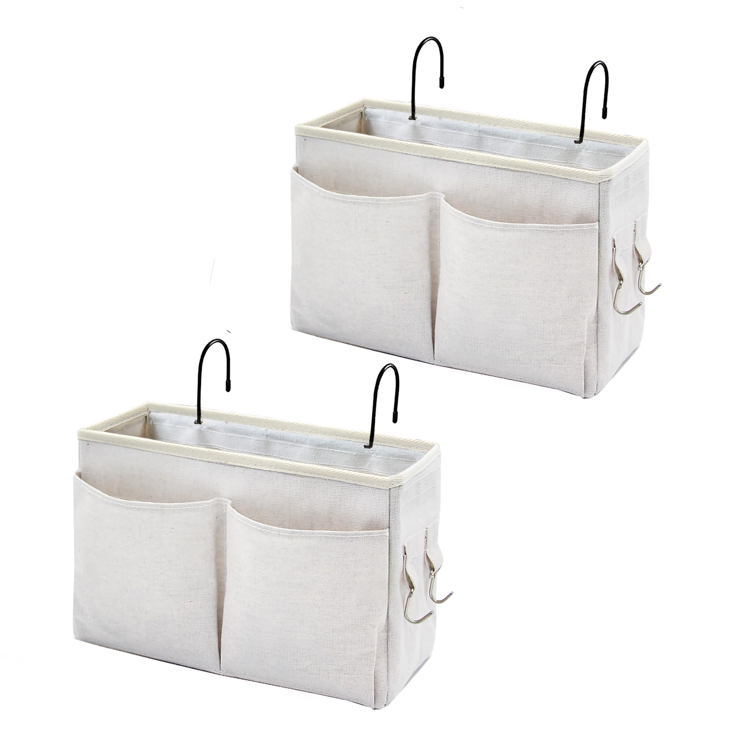 SMALL GOAL wiszący kosz do przechowywania przy łóżku, wielofunkcyjny organizer Caddy na łóżka piętrowe i szpitalne, pokoje w akademiku, szyny na łóżka, można umieścić okulary, książki