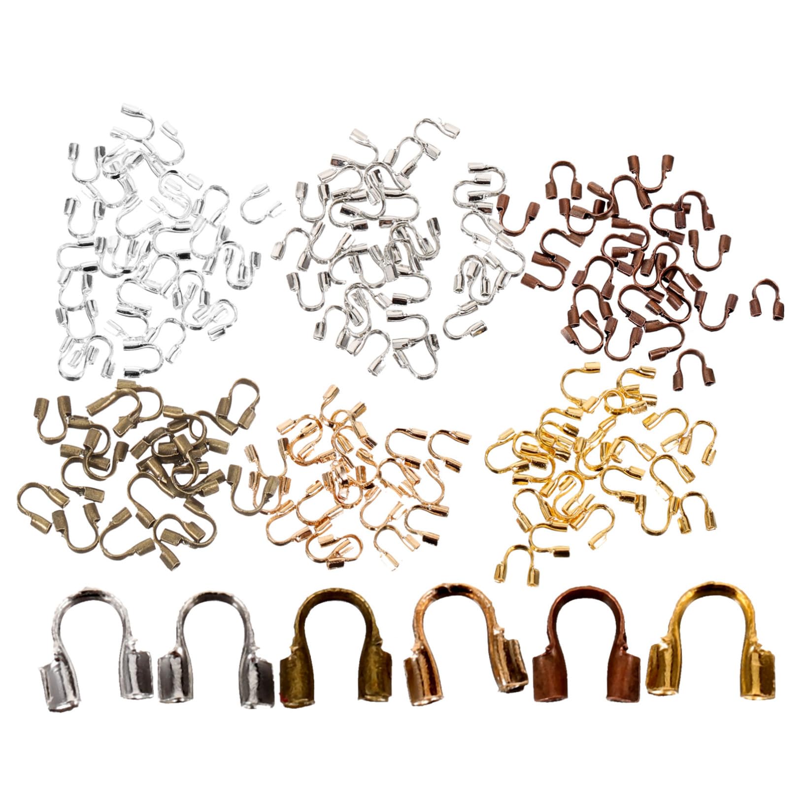 NUOBESTY 2400piezas Manualidades De Joyería Accesorios De Crimpado Para y Pulseras Antiguo Bronce Dorado Plateado Rojo Antiguo