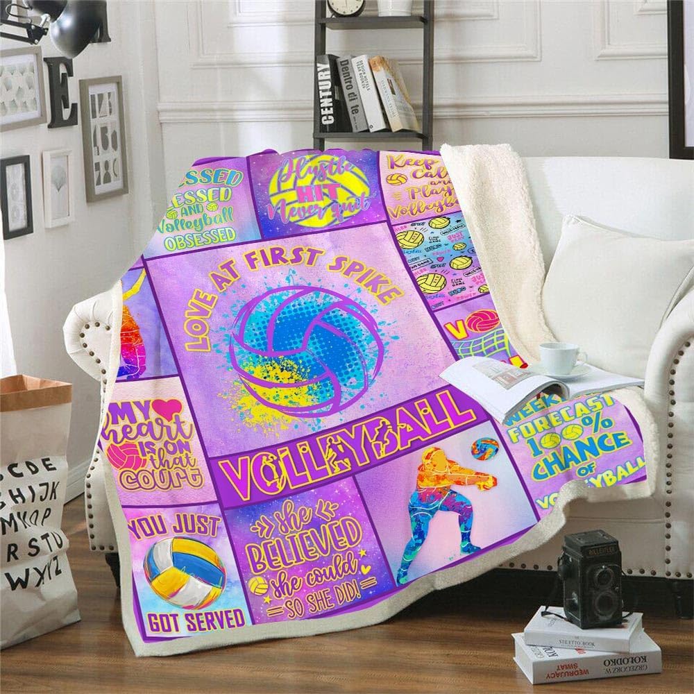 Volleyball Gift Blanket, Volleyball Gifts for Teen Girls