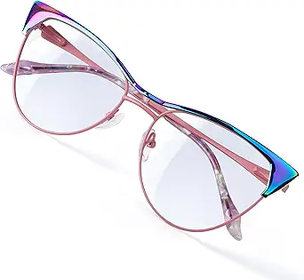 Blue Blockers Glasses for Women, Bluelight Glasses with Cat Eye Frame for Style, Comfort, Eye Strain Relief