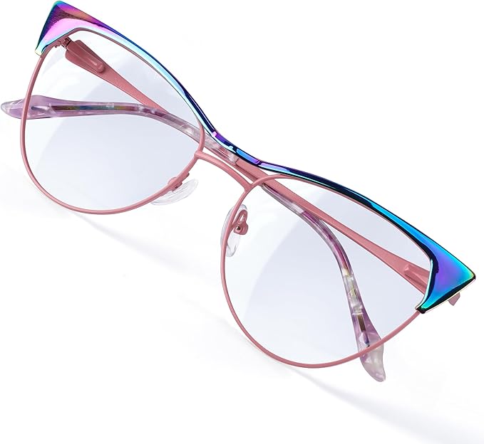 Blue Blockers Glasses for Women, Bluelight Glasses with Cat Eye Frame for Style, Comfort, Eye Strain Relief