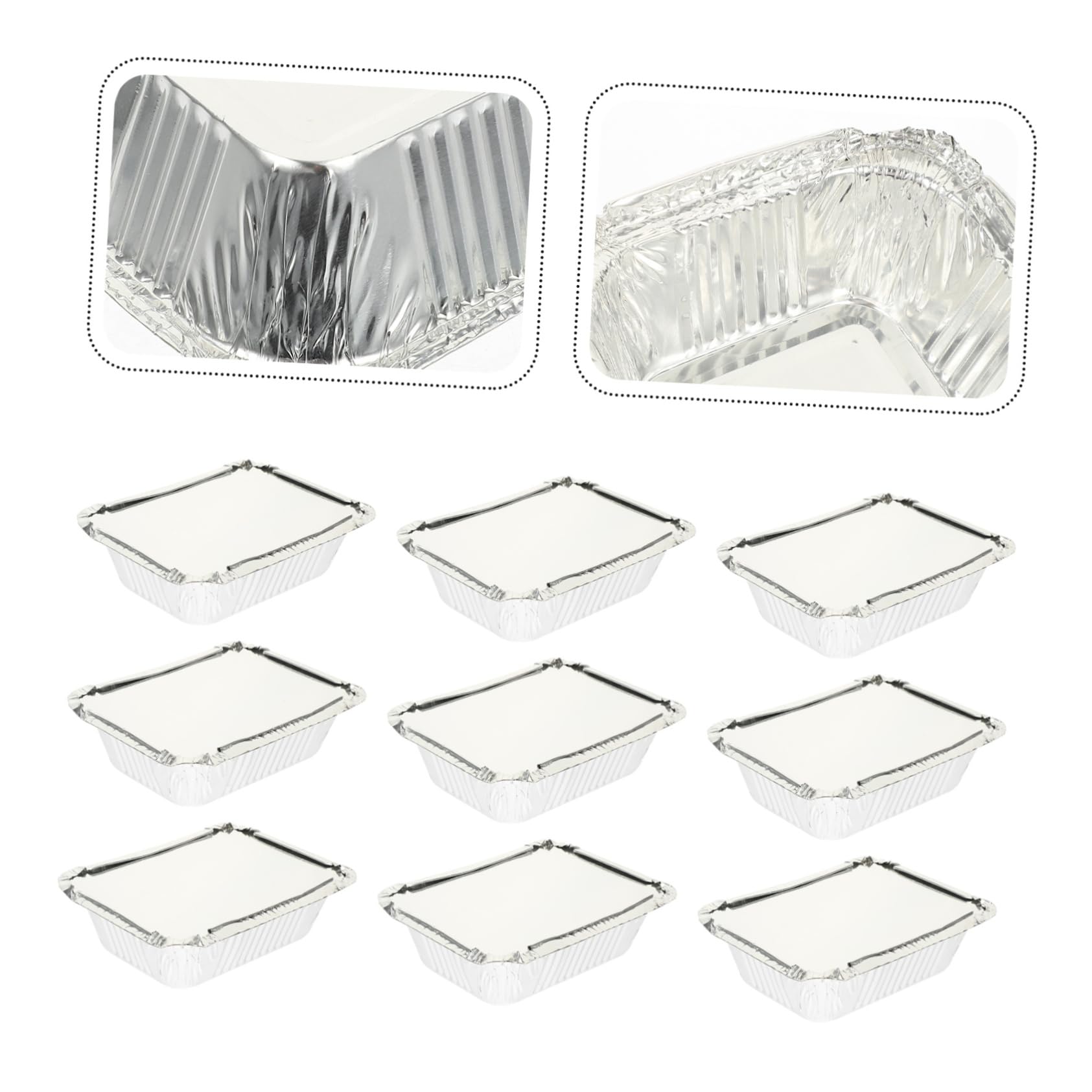 MAGICLULU 125 Pezzi Contenitori in Alluminio Argento per Alimenti, Resistenti alle Alte Temperature, Adatti a Fuoco Diretto e Cucina da Campeggio
