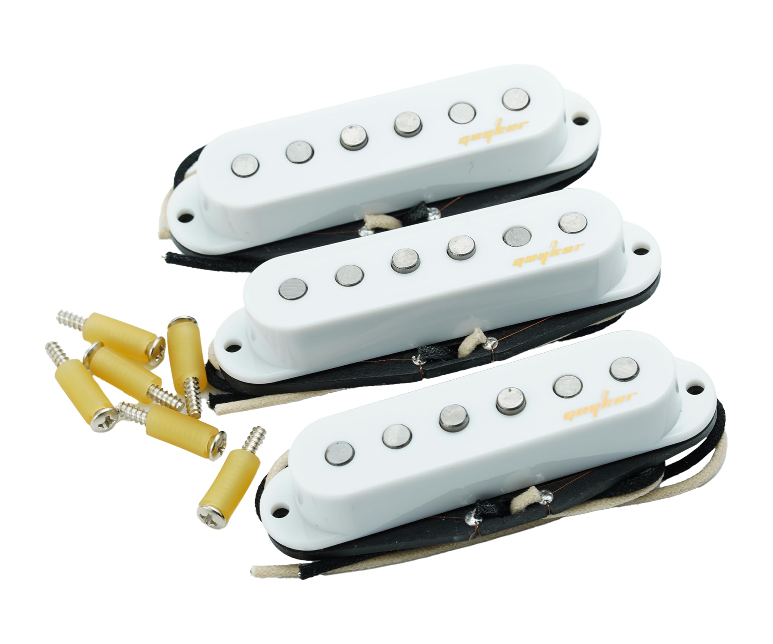 Guyker Pastillas de bobina única de 6,5 K de resistencia, puente medio de cuello, pieza de repuesto para guitarra eléctrica, SFSA5-GWH
