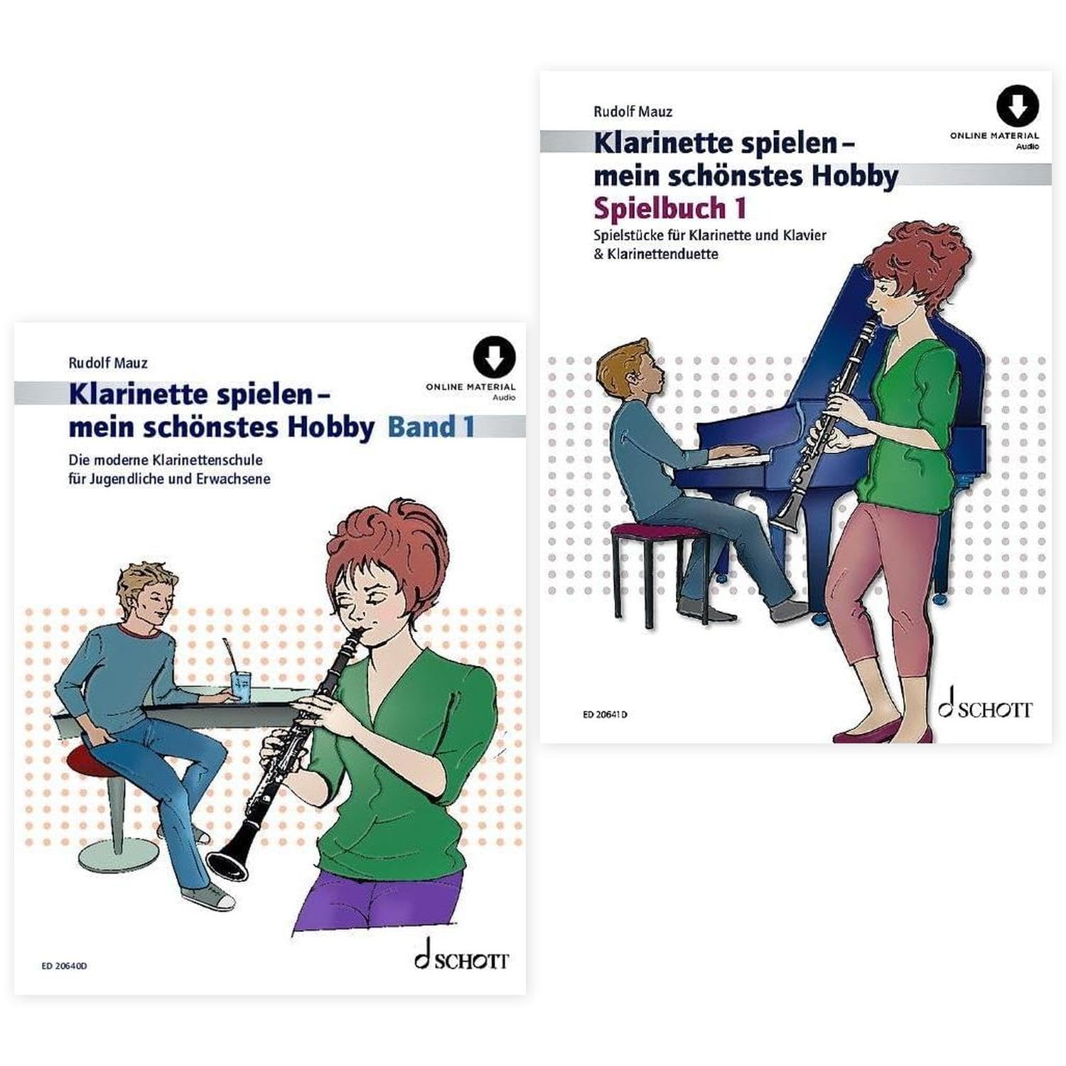Klarinette spielen - mein schönstes Hobby Band 1 und Spielbuch 1: (Starterset) mit Online Material von Rudolf Mauz - Band 1 (Set) ISBN 9783795724559, 9783795723460 + Soundman Wischer für Klarinette