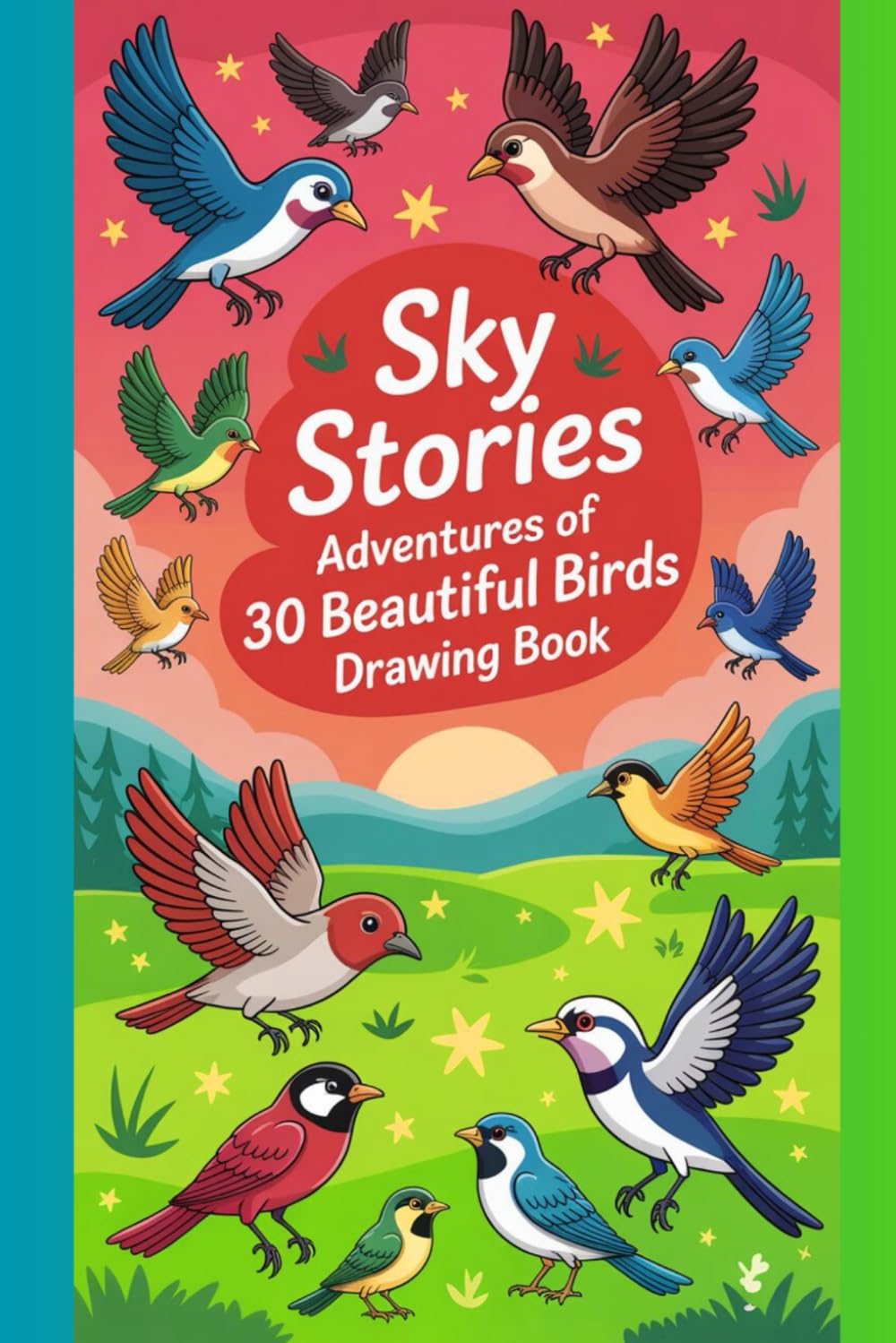 Sky Stories Adventures of 30 Beautiful Birds Drawing Book: Discover, Draw & Explore the Magical World of Birds with Inspiring Sketch Pages for Kids, Teens & Nature Lovers