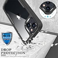 Vista 4 de FUNMIKO Funda transparente para iPhone 14 con protector de pantalla integrado sensible al tacto, protección resistente de grado milimétrico, pasa 21