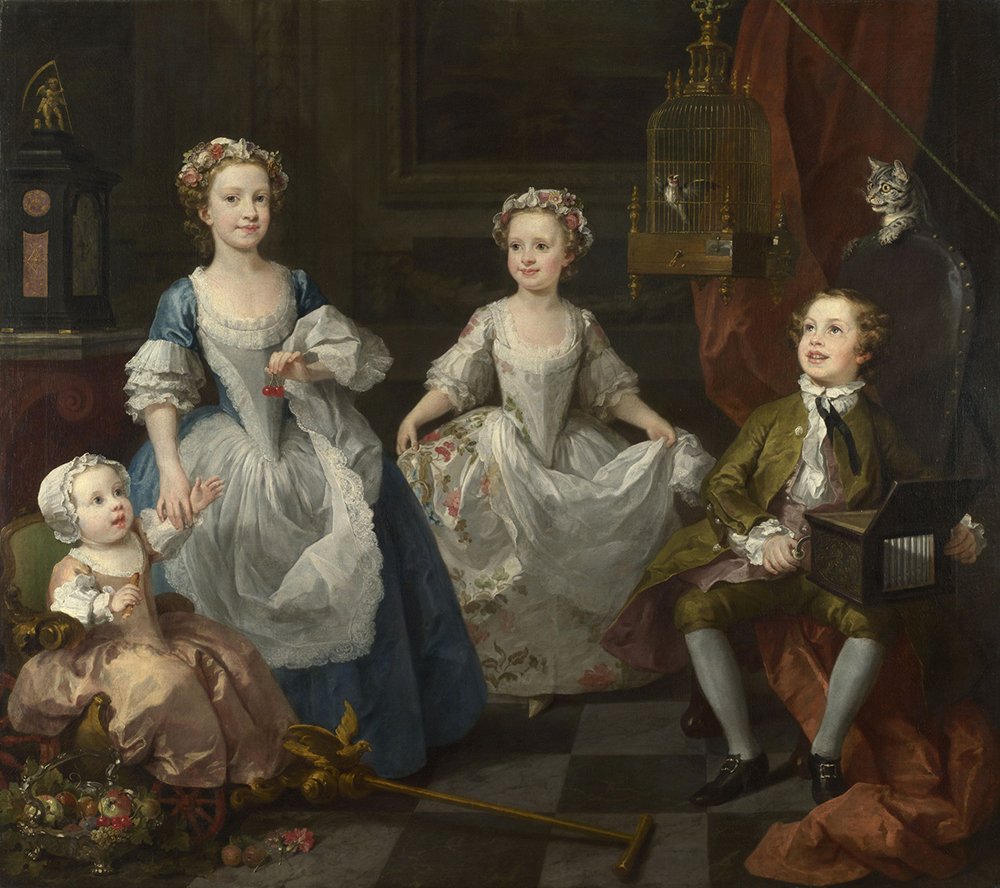 William Hogarth Family repro extra large mate anti-reflet pour grand mur vide