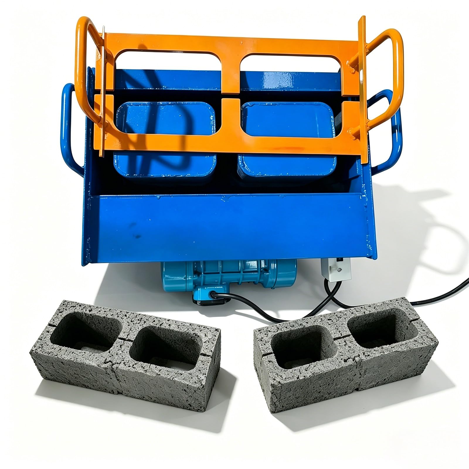 Macchina per la formatura di blocchi di cemento da 550 W - 30 mattoni/H, ciclo veloce, forza 23kN, per progetti di casa, fattoria, marciapiede e giardino
