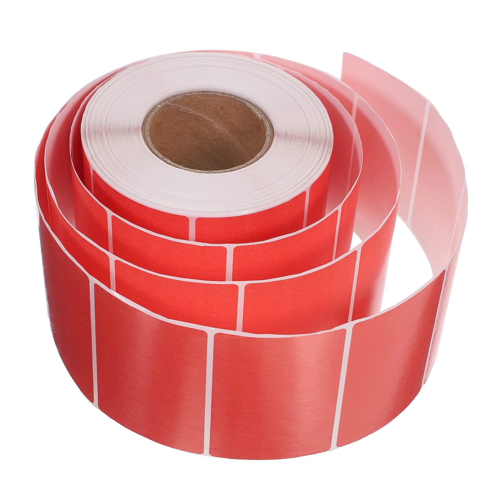 SHINEOFI 4 pezzi Etichette Termiche Autoadesive Rosse Impermeabili Resistenti per Stampanti Nastro Adesivi Scrivibili per Ufficio Cucina e Negozi Tè Latte