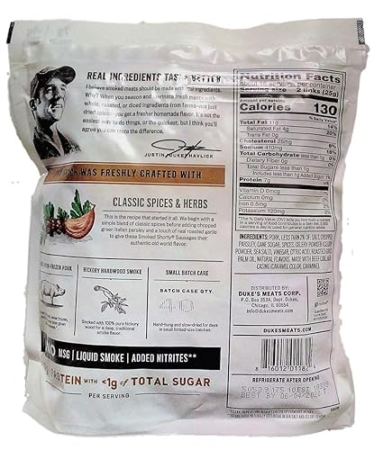 Miniatura 3 de Duke 's Salchichas cortas ahumadas, receta original, 16.0 oz (paquete de 2)