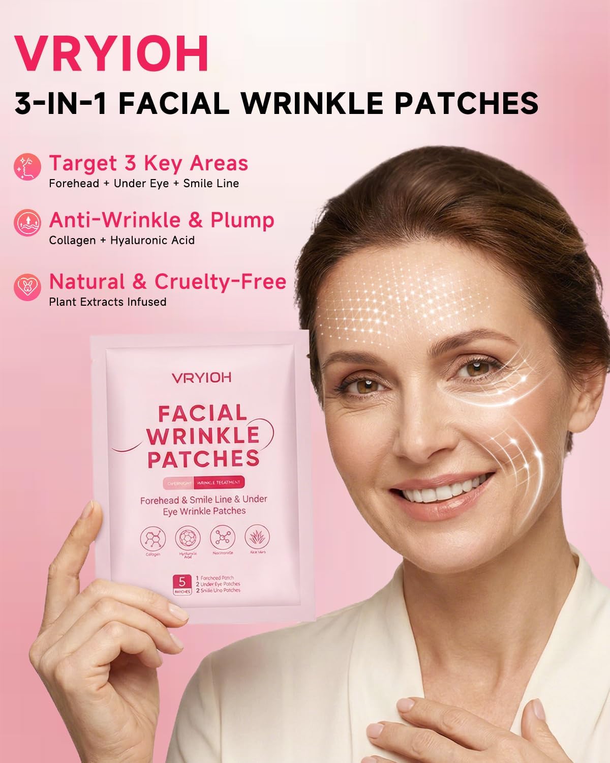 Amazon.com: Vryioh 3 IN 1 Forehead, Smile Line & Under Eye Wrinkle