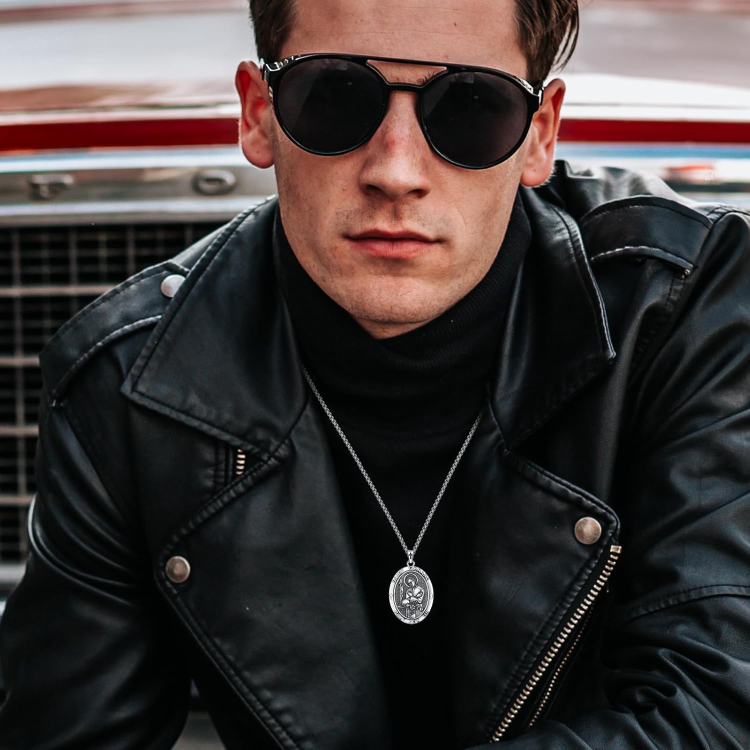 Patron Saint Medal Necklace 925 Sterling Silver Catholic Protection Pendant Religious Jewelry Gifts for Men Women - Image 6