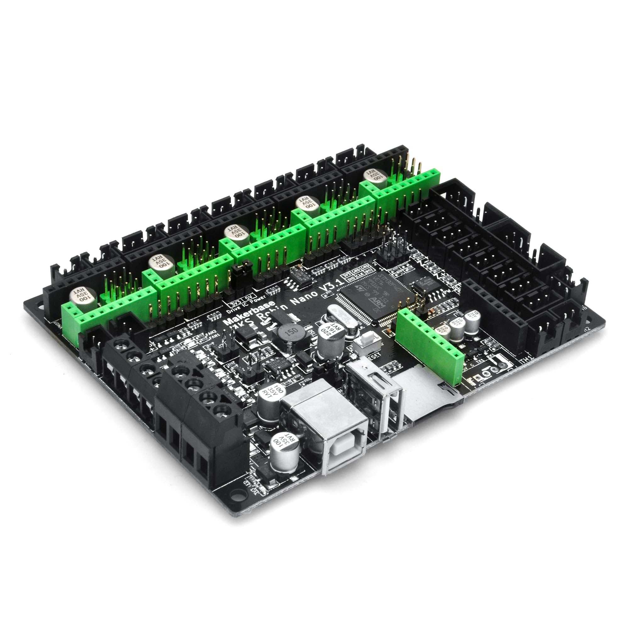 OSOYOO 3D Printer Parts MKS Robin Nano Integrated Circuit Mainboard Controller Motherboard with Robin TS35 Display Opened Source Software with FFC Line & USB Cable