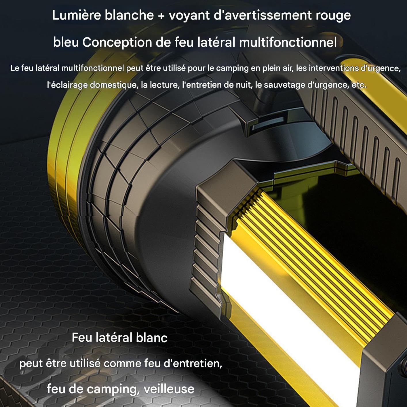 Lampe Torche Puissante Lampe Torche Lumineuse Rechargeable Étanche