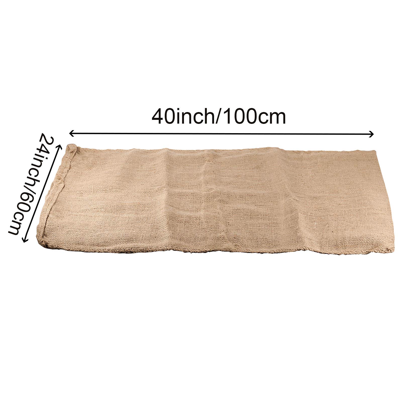 6 Sacchi di Iuta da 100 x 60 cm, robusti e riutilizzabili, in iuta naturale, per giardinaggio, sacchi di patate, Contenitore di Oggetti