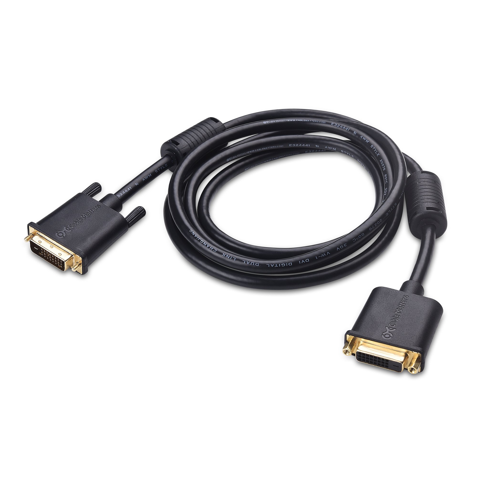 Cable de extensión DVI a DVI (cable de extensión de doble enlace DVI-D) - 6 pies 2