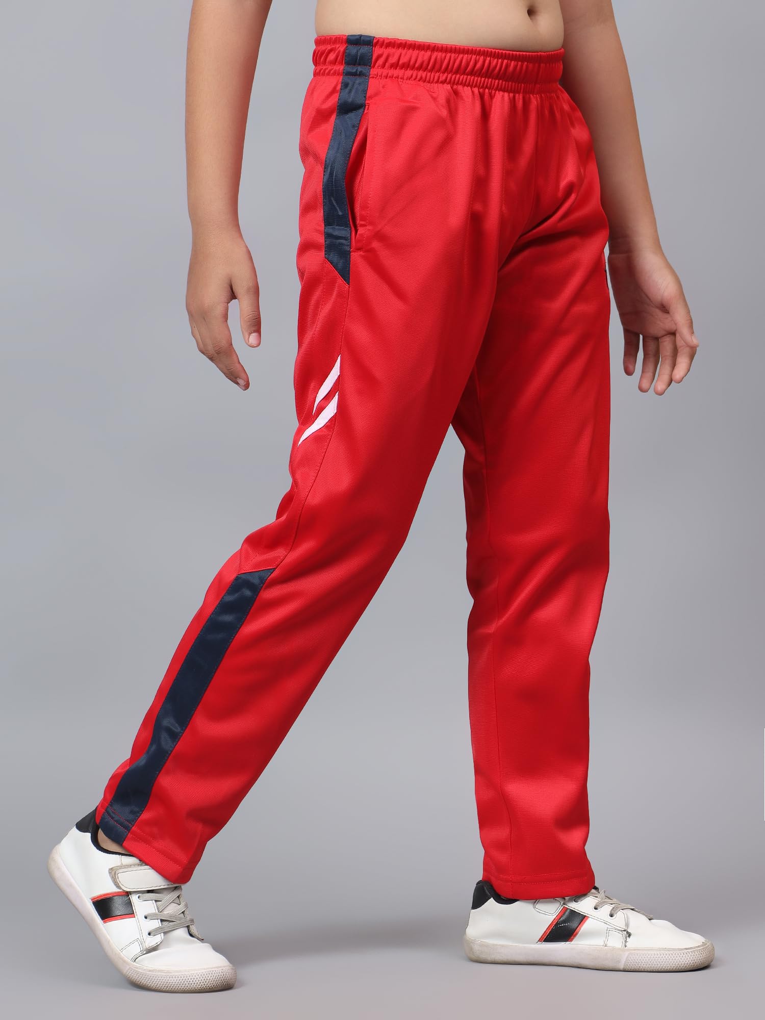Funkool Kids Regular Fit |Polyster| Cut and Sew Design|Sports Casual Wear| with 2 Side Pockets|Trackpant -Red 4