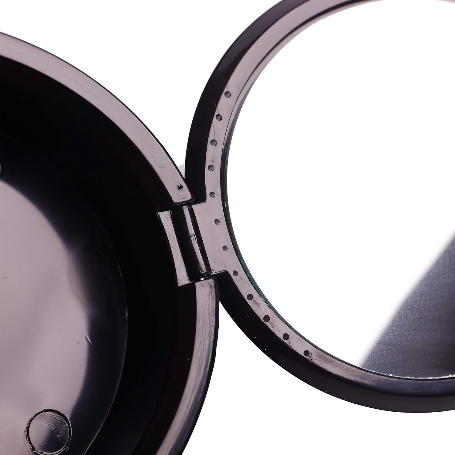 2Pcs Denture Box Retainer Case with Mirror Portable Retainer Denture Box(White and black) : Health & Household