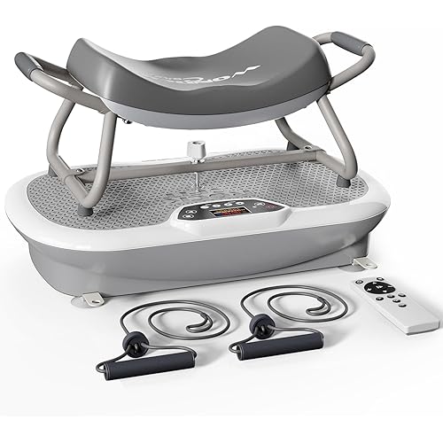 Wonder Core Rock N Fit - Vibration Plate Exercise Machine, Whole Body Vibration Platform with Seat, Body Shaker for Weight Loss, Lymphatic Drainage, Recovery, Home Fitness Equipment