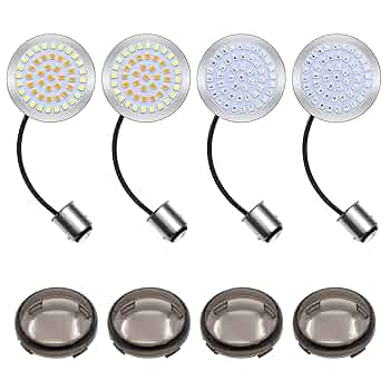 【STAR SIGNAL LEDウィンカー】 DC12V 2セット　前後4個☆ マイクロミニ ウインカー 4個セット アンバー 高輝度 LED 極小