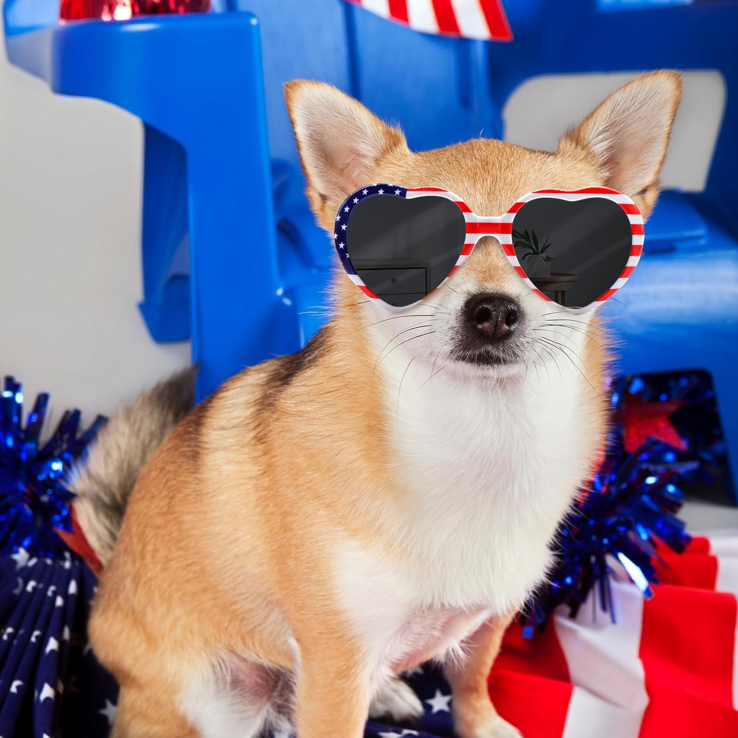 4th of July American Flag Sunglasses for Women Men-Patriotic Glasses for Independence Day,Memorial Day,Summer Party Favors - Image 6