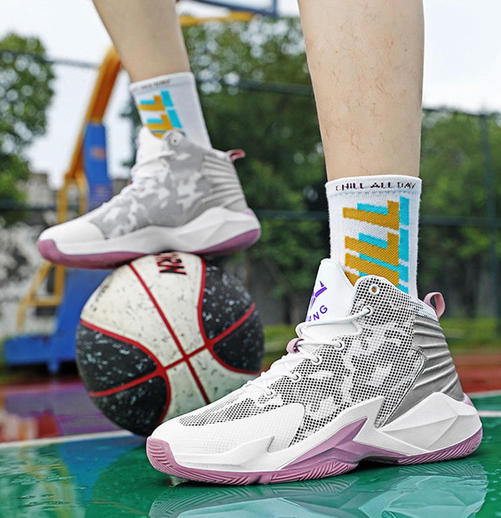 Zewnętrzne Męskie Buty Do Koszykówki Męskie Męskie Buty Sportowe Miękkie Buty Do Biegania(37 EU, Z02)