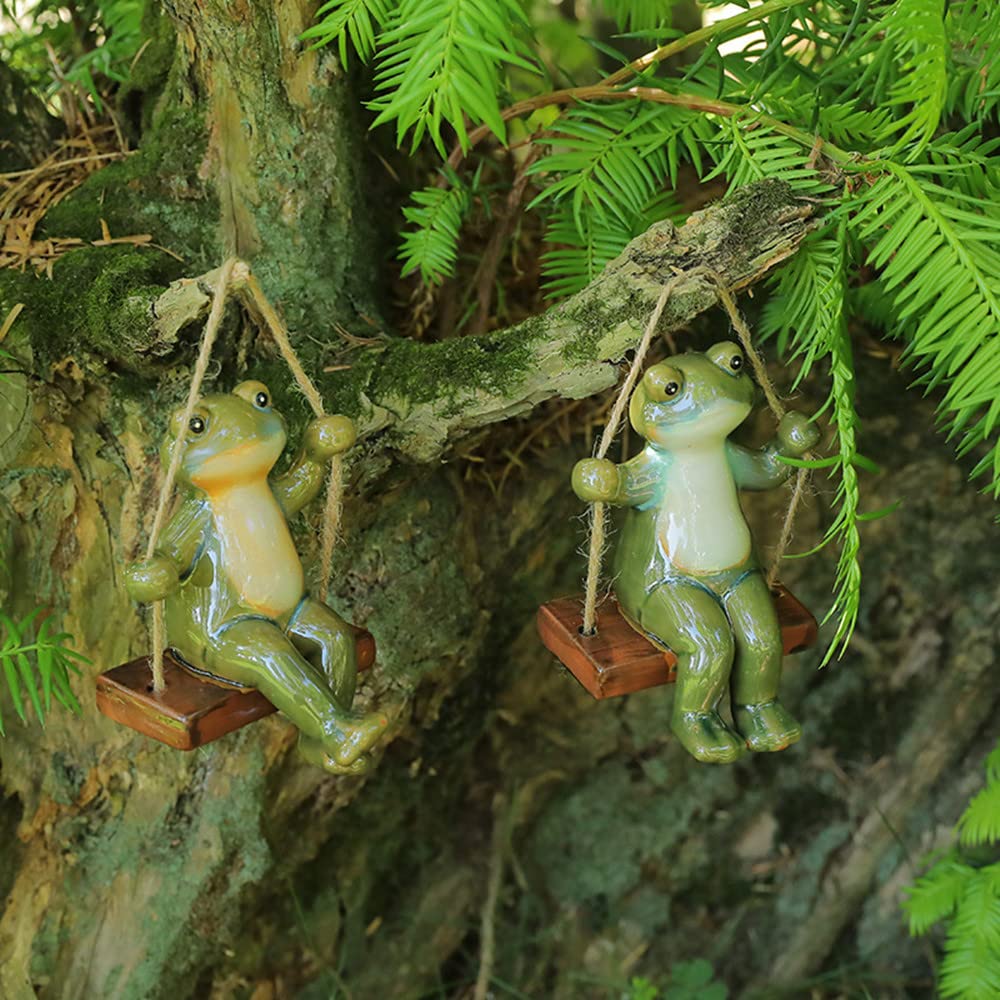 Figurines de couple de grenouilles - Statue de jardin en forme de cœur Figurines de couple de grenouilles - Statue de jardin en forme de cœur