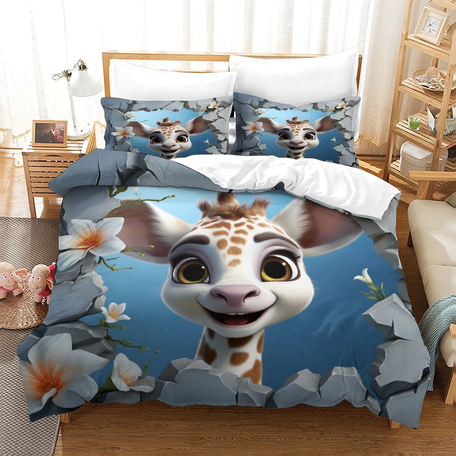 Housse de couette microfibre douce parure de lit Sika avec taies