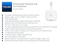 Vista 2 de YoLink Sensor inteligente de temperatura y humedad para exteriores, higrómetro, termómetro, alcance de 1000', vida útil de la batería de 2+ años
