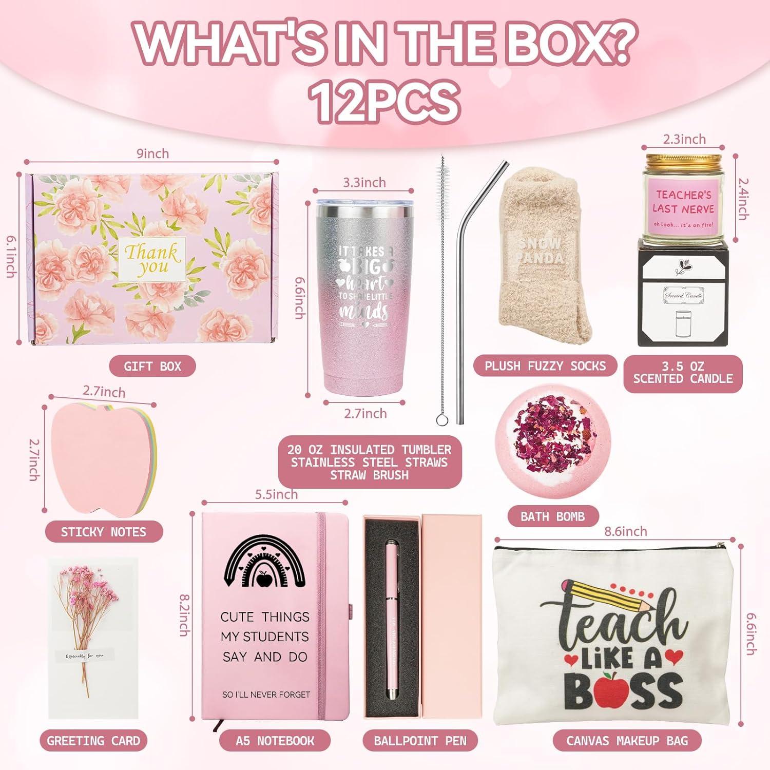 Best Teacher Appreciation Gifts for Women, Heartfelt Thank You Gifts from Students, Back to School, End of Year, Birthday, Christmas Gift Ready,20oz Insulated Tumbler Set with Straw - Image 2