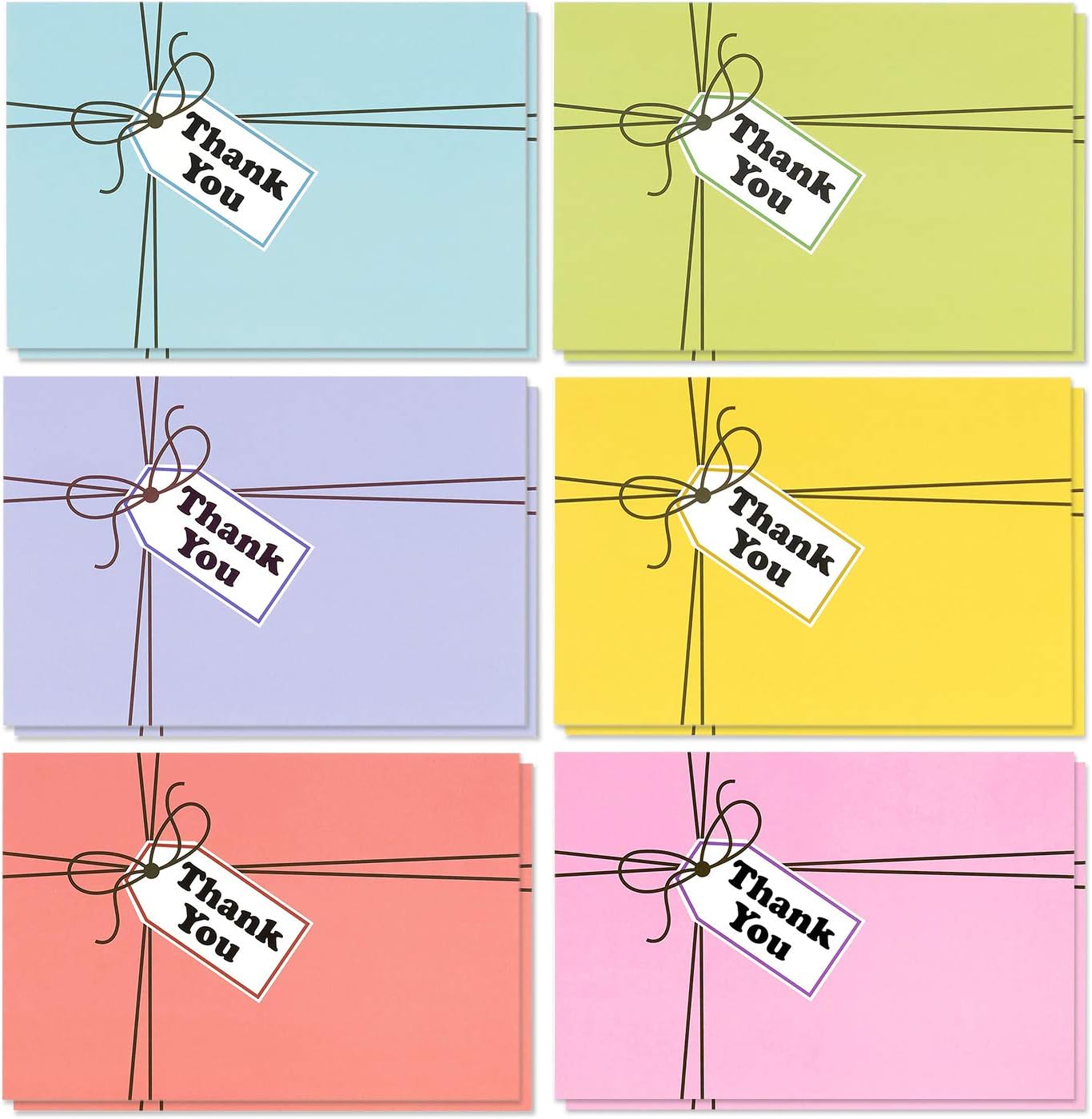 Thank You Cards 48Count Thank You Notes, Bulk Thank You Cards Set Blank on the