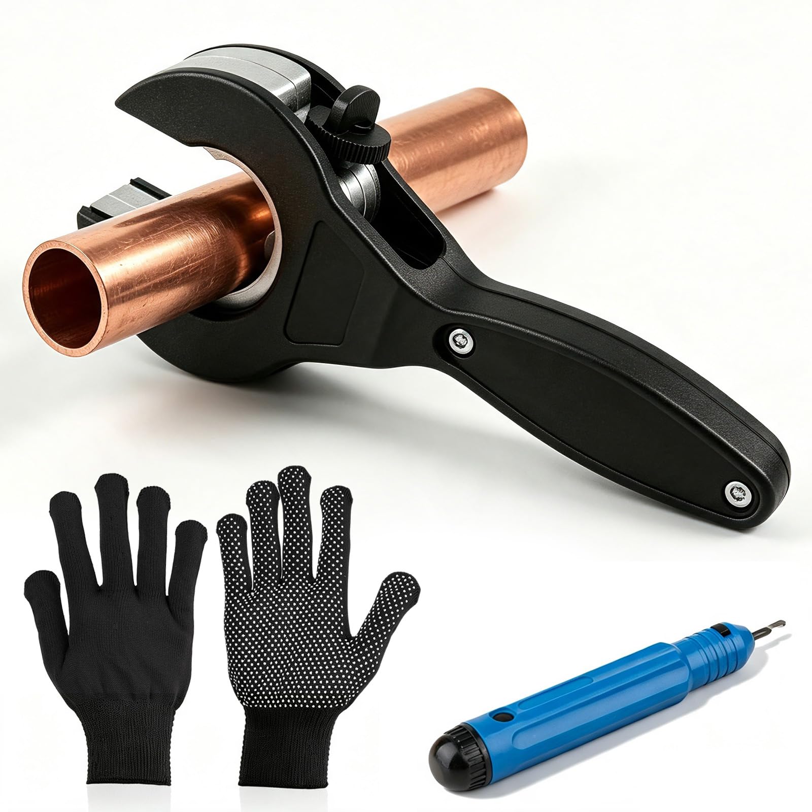 Vocoleca 2-in-1 Pipe Cutter - Ratchet & Deburring Tool -1