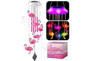 Solar-Powered Flamingo Wind Chimes: A Symphony of Light and Motion