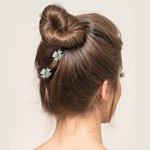 Miniatura 4 de 22 pinzas para el cabello pequeñas de plástico transparente para niñas y mujeres, pinzas pequeñas de 1 pulgada para adolescentes y adultos, diseño